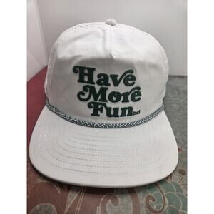 Melin Hydro Coronado HAVE MORE FUN White Classic Size Hat Adjustable Snapback XL